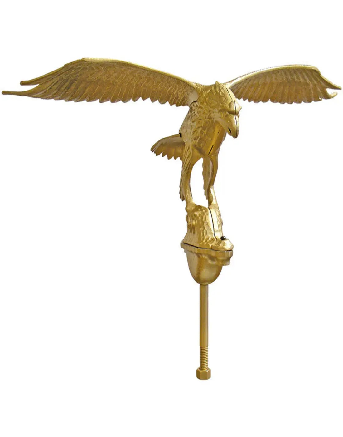 Gold Anodized Eagle Ornaments for Outdoor Flagpoles Eder