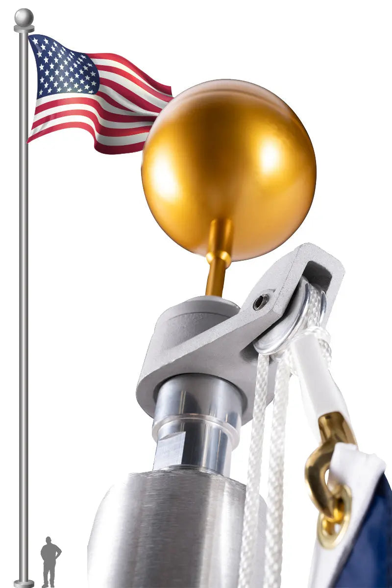 70 ft. Commercial Flagpole with External Rope Halyard Rated At 109 mphĀ -Ā Federal Flags, LLC