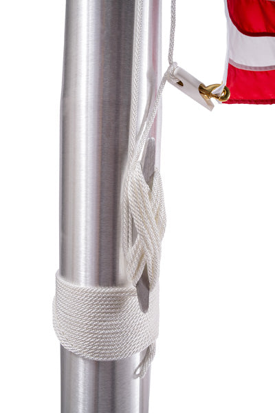 20 ft. Commercial Aluminum Flagpole with External Rope Halyard rated at 85mph - Federal Flags, LLC