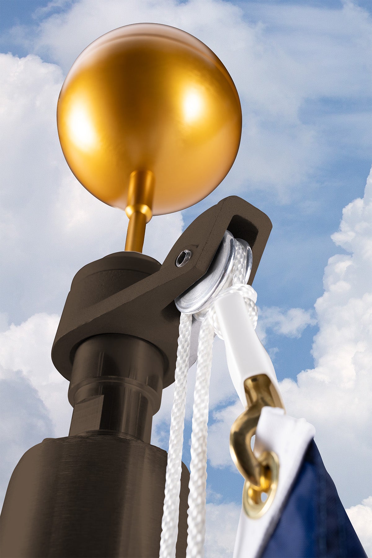 Commercial Flagpole - Bronze Anodized - External Halyard
