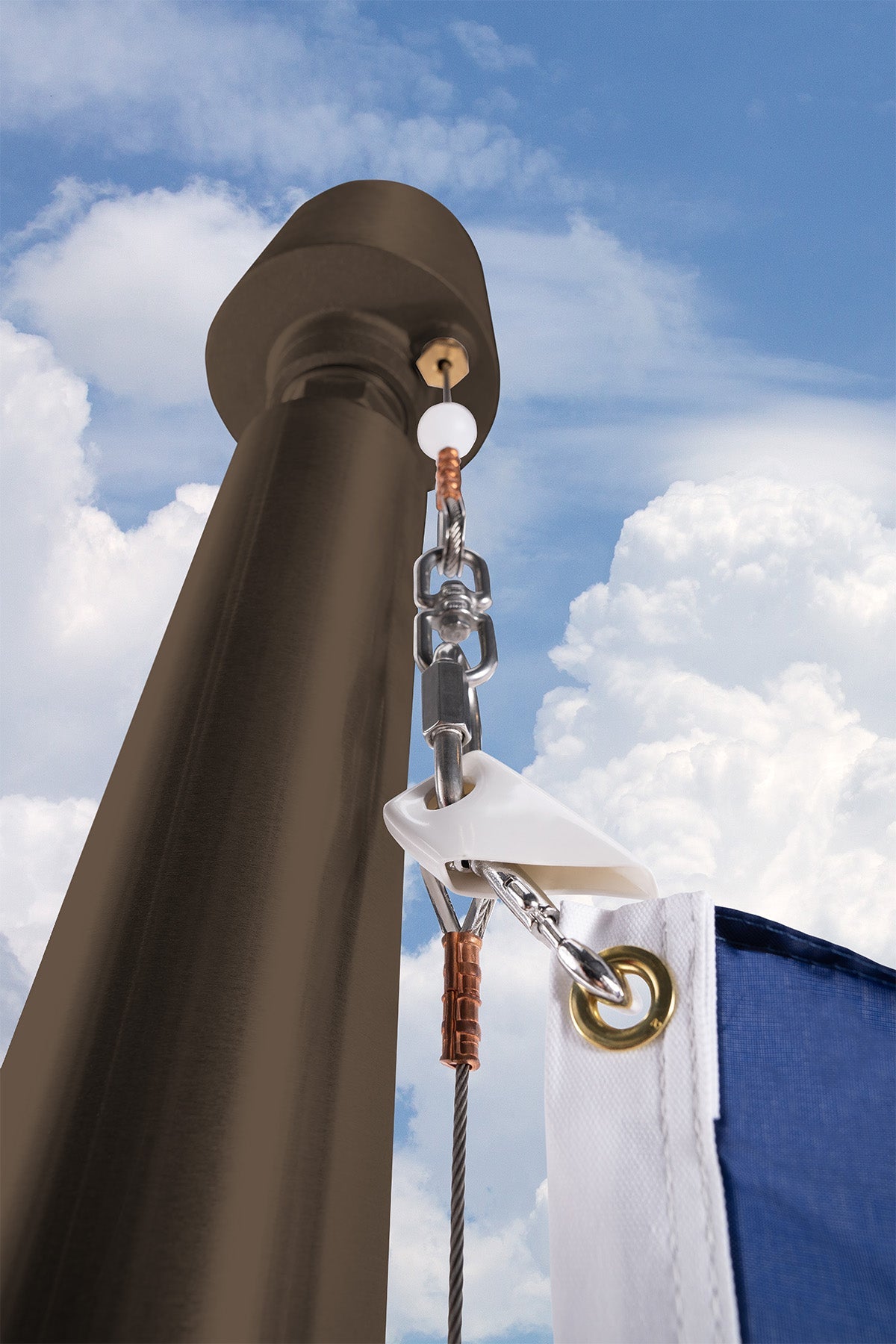 Bronze Anodized Commercial Flagpole - Internal Halyard