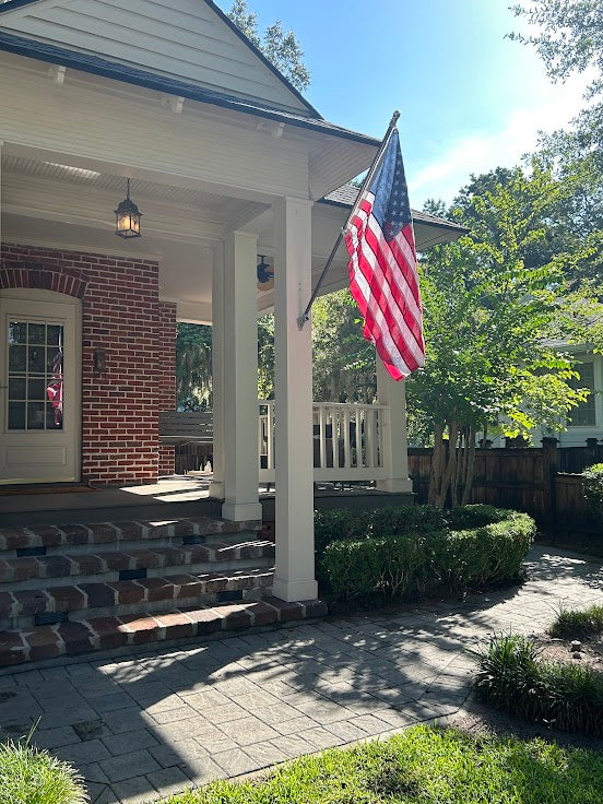 Prestige Flag Pole for House Display - A Complete Wall-mounted Kit - American Flag Included - Federal Flags, LLC