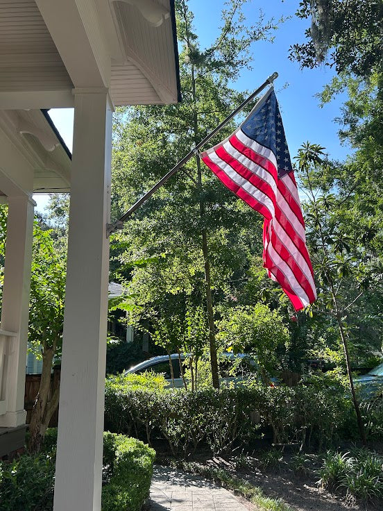 Prestige Flag Pole for House Display - A Complete Wall-mounted Kit - American Flag Included - Federal Flags, LLC
