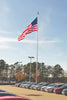 100ft. Commercial Flagpole with internal halyard rated at 90mph