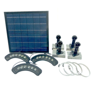 Solar Powered Flagpole Triple Uplight - For Flagpoles up to 60ft Tall