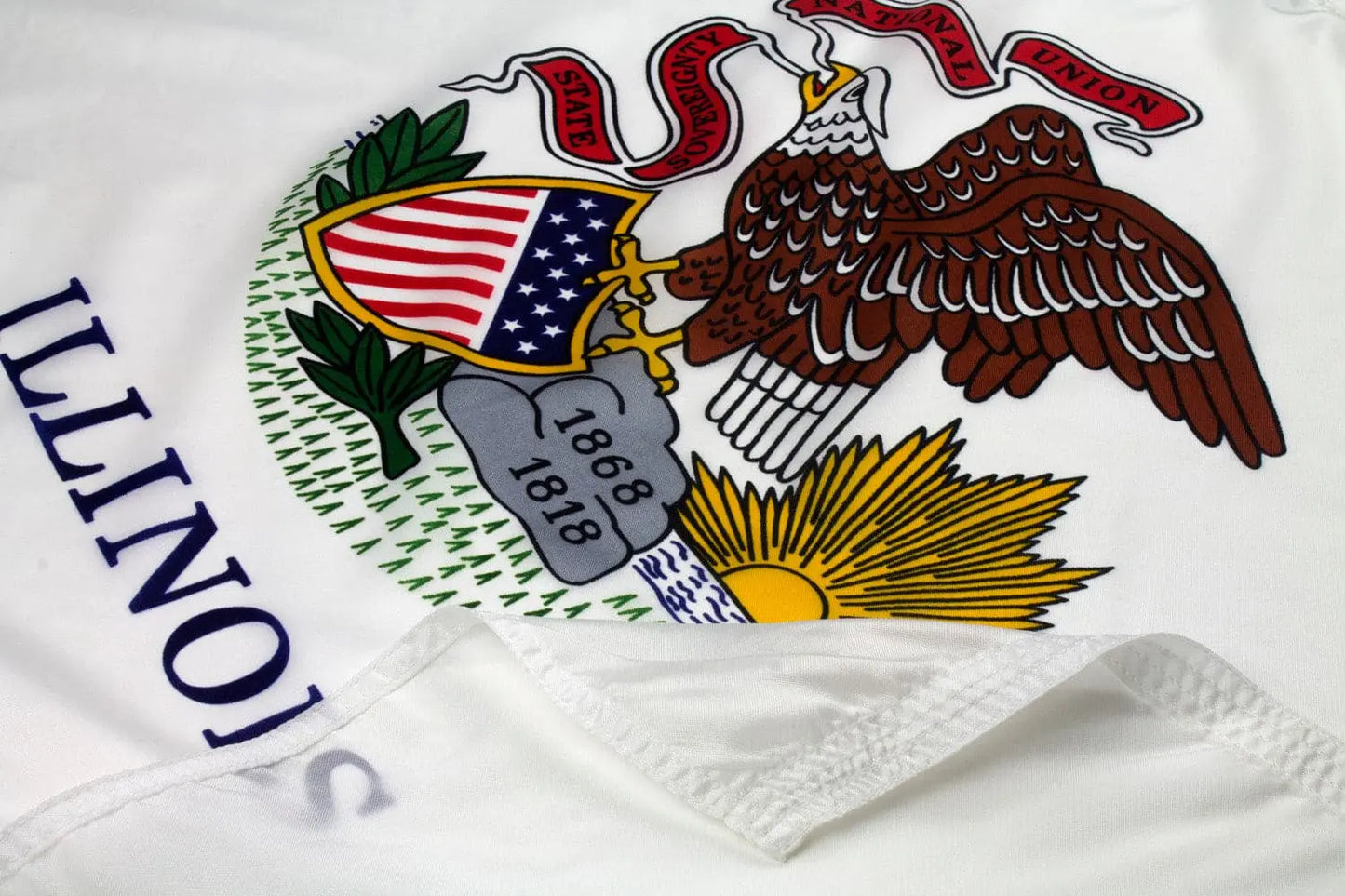 Illinois Flag Close Up