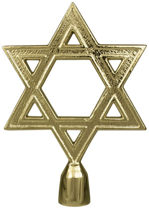 Metal Star of David Flagpole Ornament