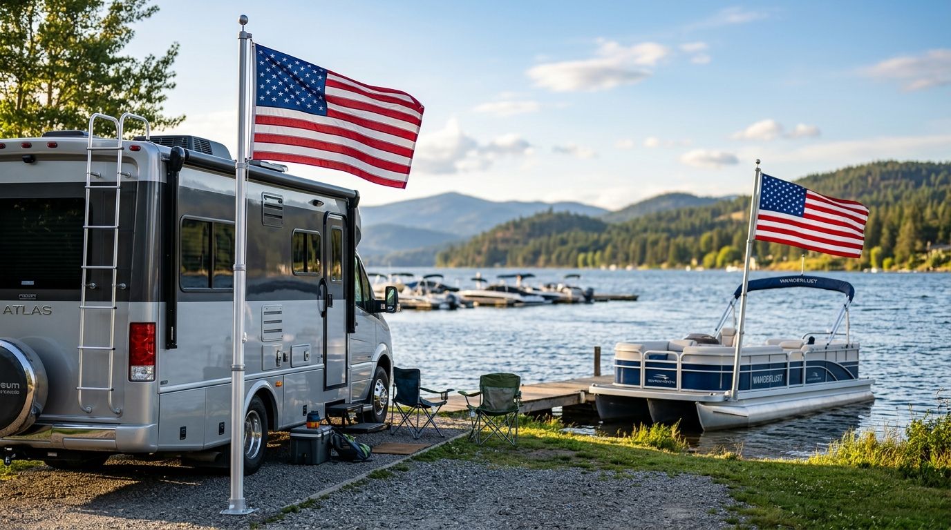 Best portable flagpoles for RVs and boats in 2026