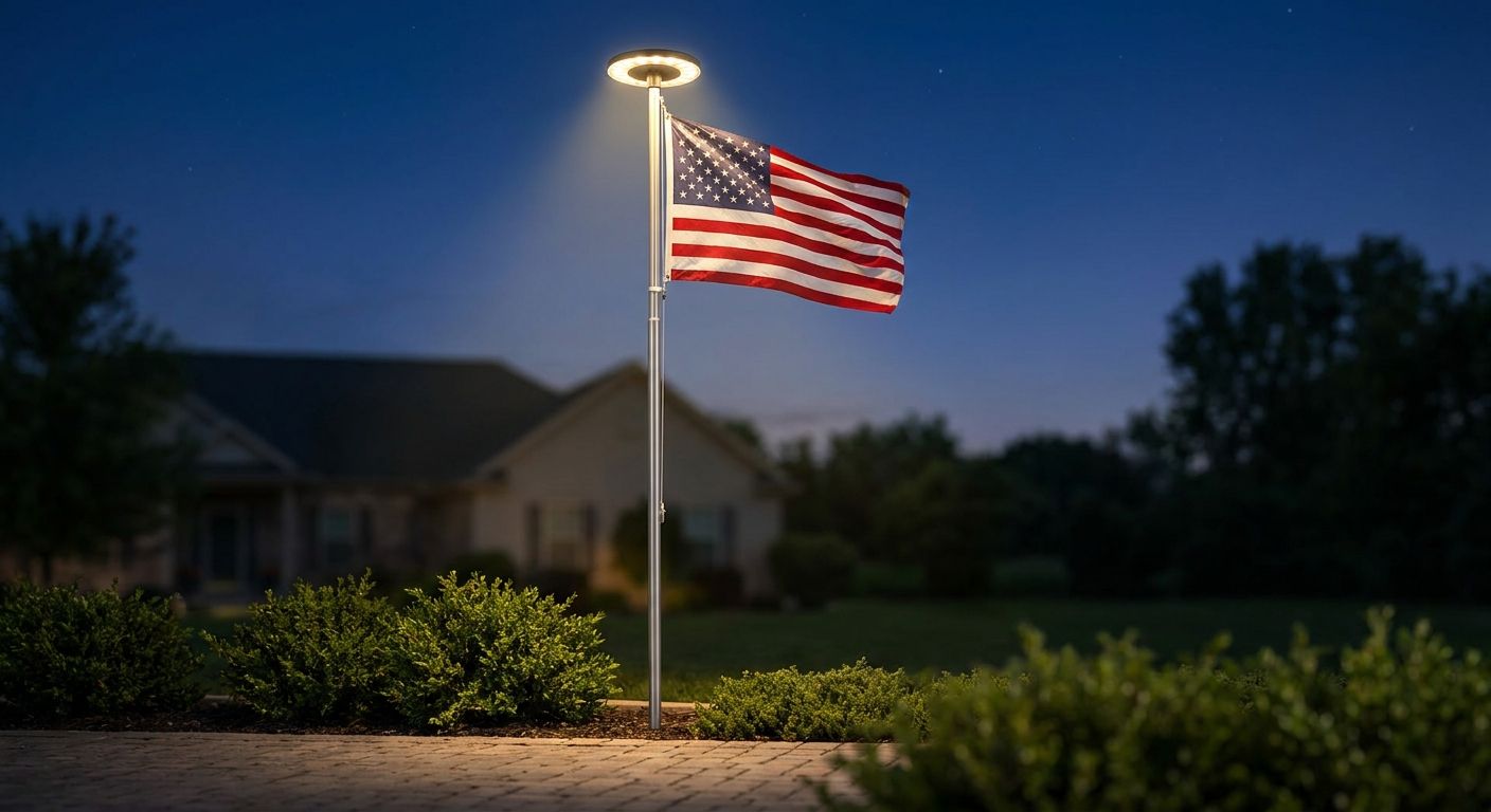 Best flagpole lights for nighttime flag display in 2026