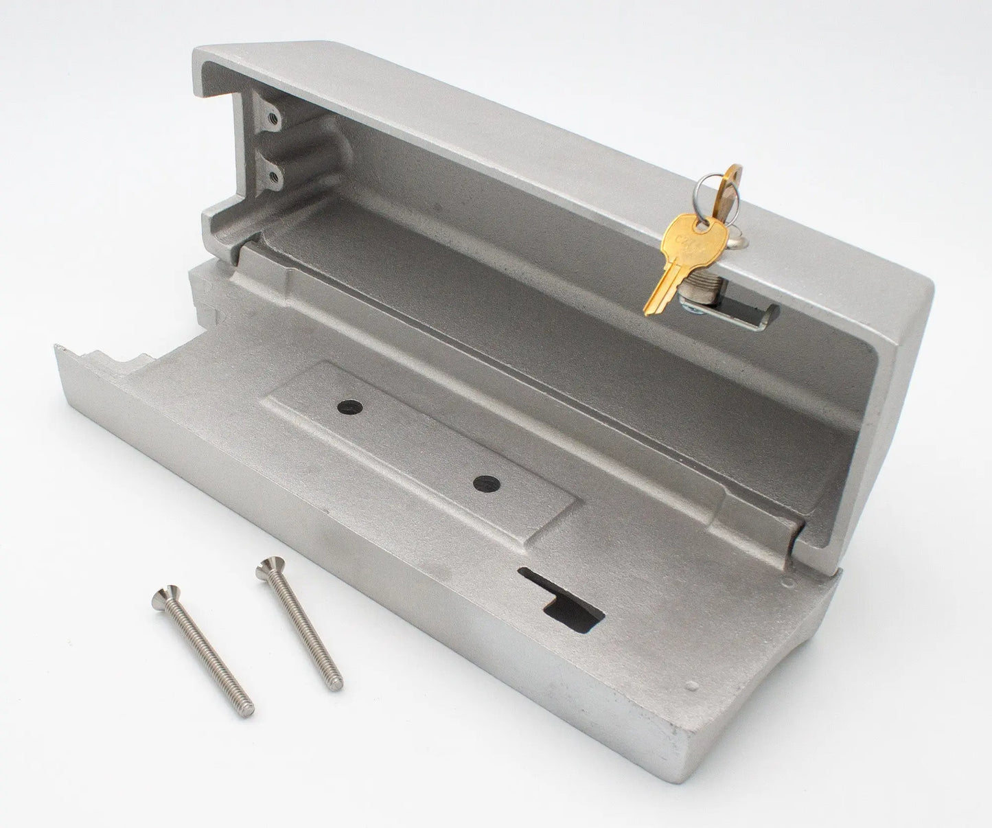 Locking Flagpole Cleat Cover Box - Cast Aluminum Temple