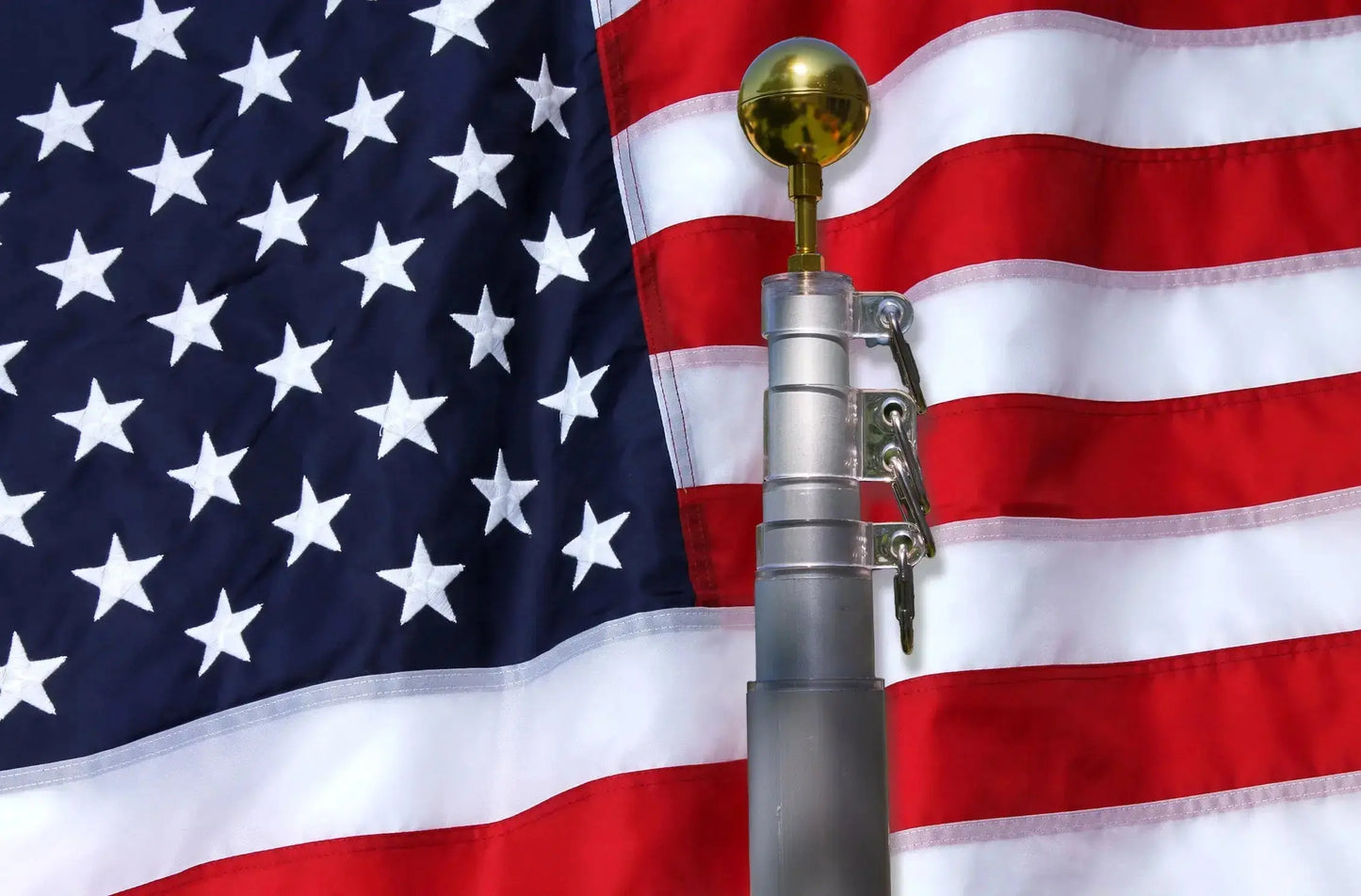 Telescoping Flagpole for Home with American Flag