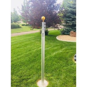 25ft Telescoping Flagpole For Residential Purposes. Rated to 65mph