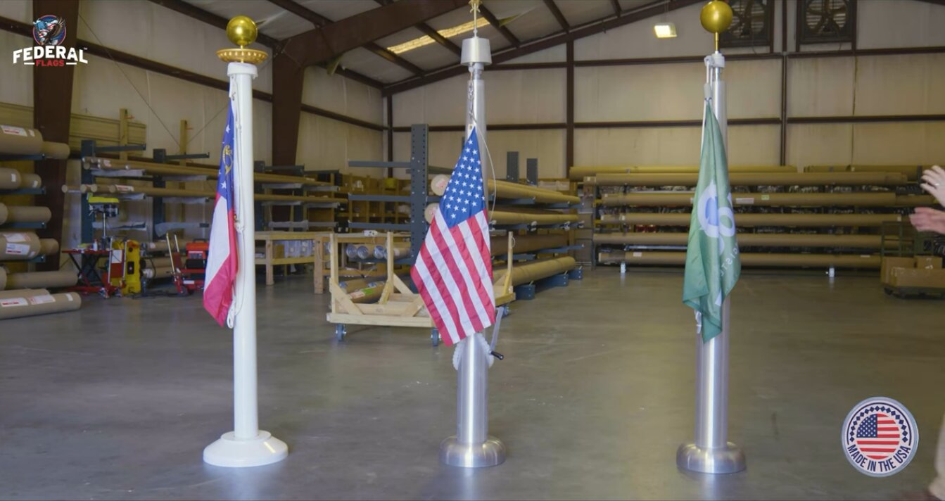 Commercial Flagpole Types Available from Federal Flags