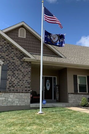20ft. Sectional Flagpole For Residential or Commercial Purposes. Rated to 85mph