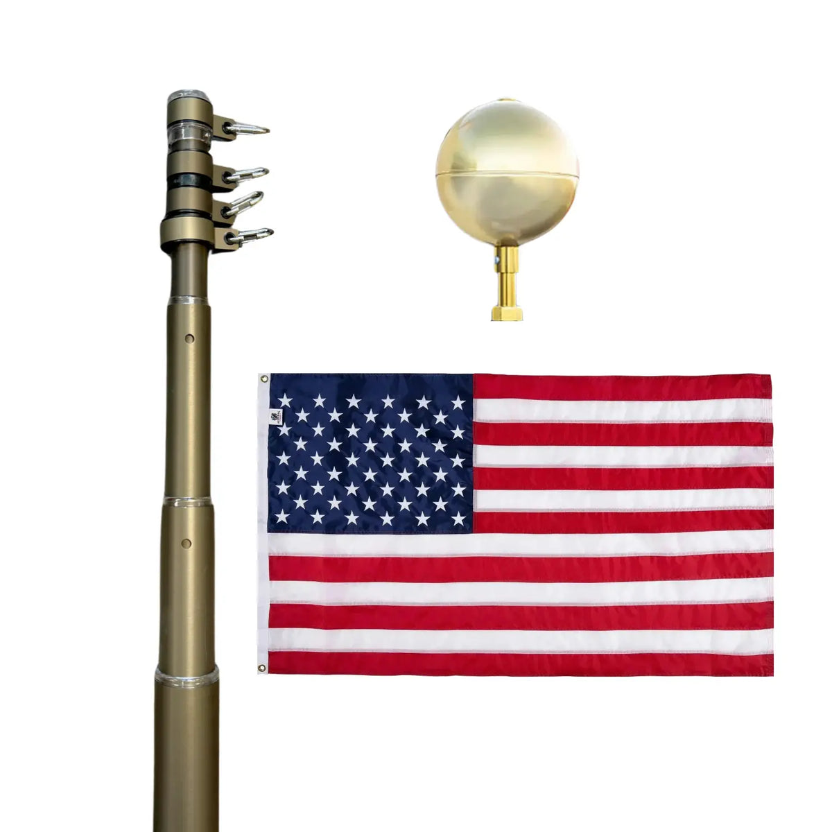 Buy Telescoping Flagpole Kit - Top-Rated Quality - Made In USA ...