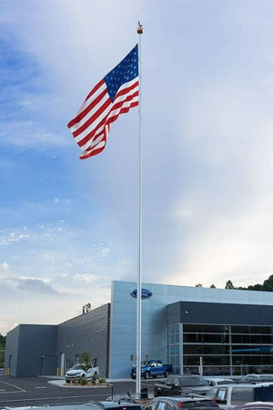 100ft. Commercial Flagpole with internal halyard rated at 90mph