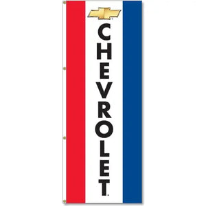 Chevrolet Logo Flag 3x8 Blue