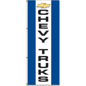 Chevy Trucks Logo Flag - 3x8 Blue White Blue
