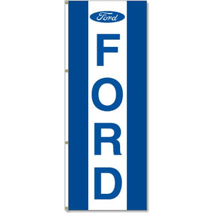 Ford Dealer Logo Flag Blue White Blue - 3x8