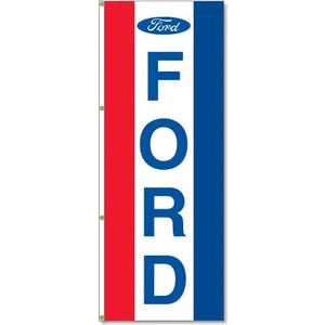 Ford Dealer Logo Flag Red White Blue - 3x8