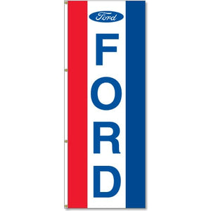 Ford Dealer Logo Flag Red White Blue - 3x8