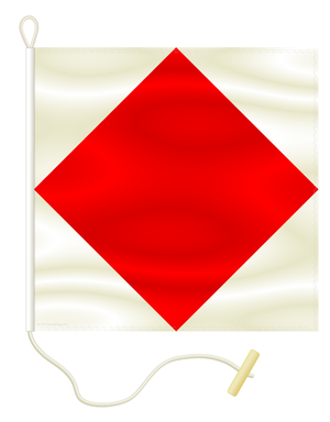Nautical Signal Flag F - FOXTROT