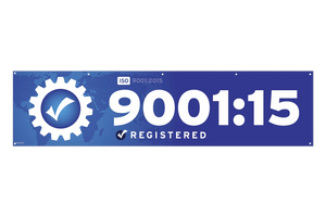 Vinyl ISO 9001:2015 Banner