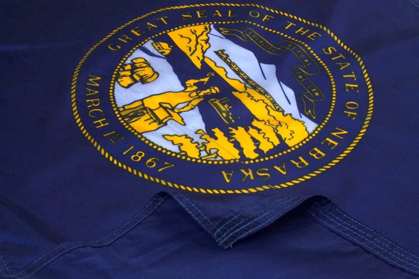 Nebraska Flag Close Up