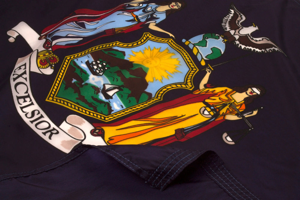 Closeup of New York Flag