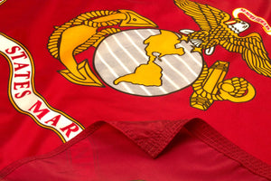 US Marine Corps Flag - Outdoor Nylon - closeup