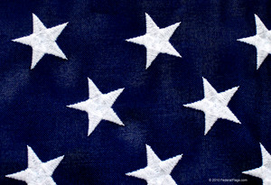 Heavy Duty 2-Ply Polyester American Flag - Union - Embroidered Stars