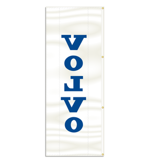 Single-sided Volvo flag reverse view