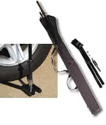 Sectional fiberglass pole with wheel mount bracket